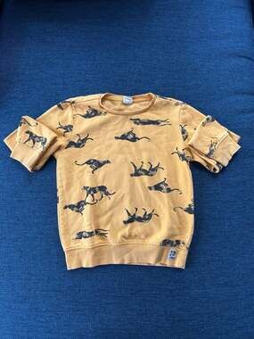 ARKET Kids Cheetah Print Sweatshirt in Yellow